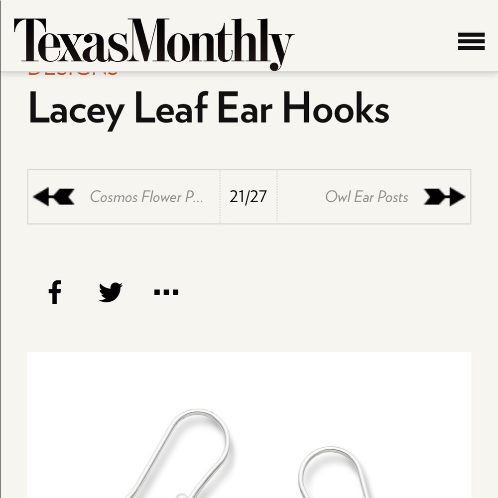 COLLECTORS!! Must see!! Retired James Avery Lacy Leaf Earhooks 925 sterling - Picture 5 of 8
